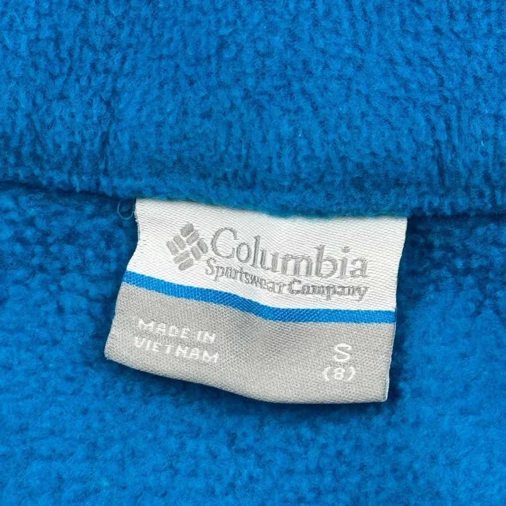 Columbia Jacket Kids Small 8 Blue Fleece Benton Springs Zip Pockets Outdoor Warm